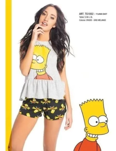 PIJAMA MUSCULOSA Y SHORT BART (TS1052)