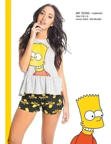 PIJAMA MUSCULOSA Y SHORT BART (TS1052)
