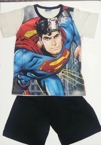PIJAMA NENE M/CORTA Y SHORT SUPERMAN TO BE (8541-216)