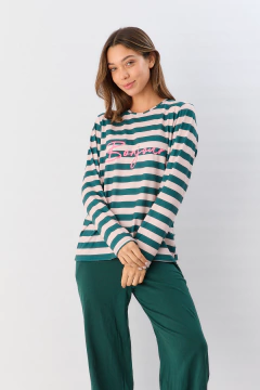PIJAMA M/LARGA P/LARGO JERSEY SPUM BONJOUR (659-25) - tienda online