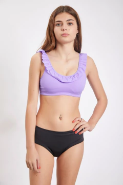 TOP ENTERO CON VOLADO (443-00) - Victoria Garrido Lenceria