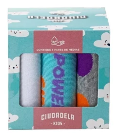 PACK X3 MEDIA CANA ALTA KIDS GIFT BOX (1012)