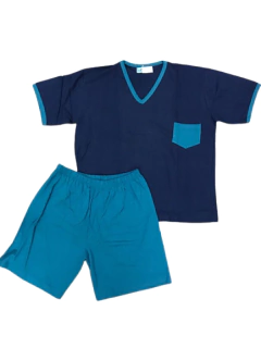 PIJAMA HOMBRE M/CORTA P/CORTO CUELLO EN V T:56-60 (600MSE)