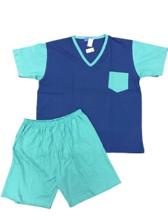 PIJAMA HOMBRE M/CORTA P/CORTO CUELLO EN V T:56-60 (600MSE) - Victoria Garrido Lenceria