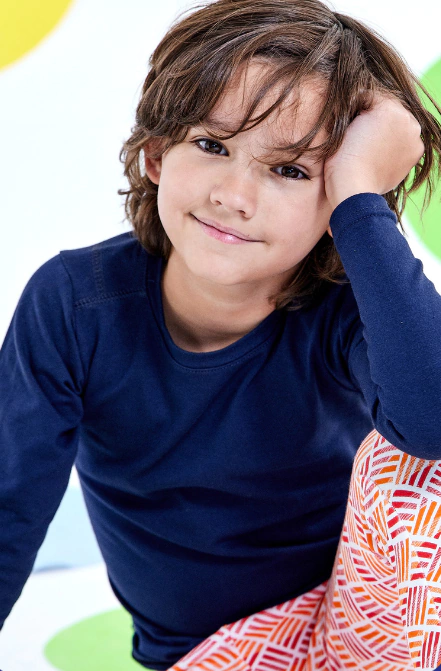 CAMISETA KIDS M/LARGA TERMICA UNISEX ALGODON (7017)