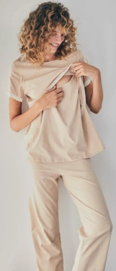 PIJAMA MATERNAL M/CORTA P/LARGO (2684-22) en internet