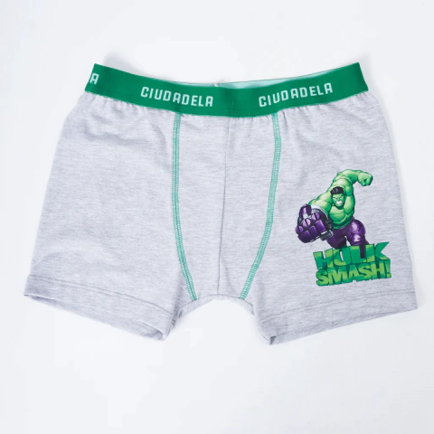 BOXER NENE CINTURA EXPUESTA HULK MARVEL (7173)