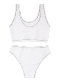 CONJ.NENA TOP DEPORTIVO ALGODON Y VEDETINA (6158) en internet