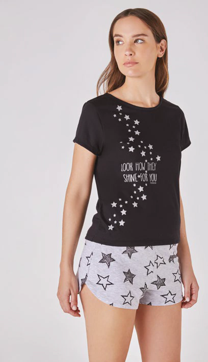 PIJAMA M/ CORTA C/ SHORT CONSTELLATION (PR10091V22)