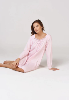 CAMISON M/LARGA LISO C/PUNTILLA EN ESCOTE (41001) - tienda online