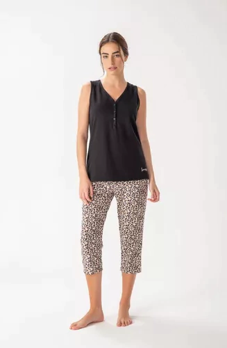 PIJAMA MUSCULOSA Y CAPRI PRINT (WO15154V23)