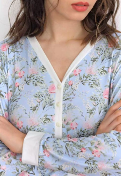 CAMISON M/LARGA ALGODON ESTAMPADO C/CARTERA (41602) - comprar online