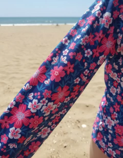 MALLA ENTERA NENA M/LARGAS ESTAMPADO FLORES (136A)