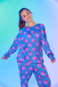 PIJAMA NENA M/LARGA P/LARGO PINK BUBBLE MODAL SOFT (475-24) - comprar online