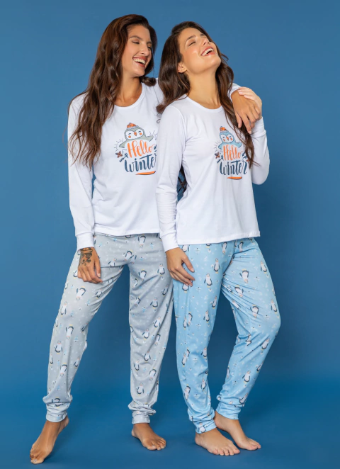PIJAMA M/LARGA P/LARGO SUBLIMADO CASACA HELLO WINTER (25602)