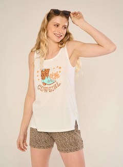 PIJAMA MUSCULOSA Y SHORT JERSEY ESTAMPADO COWGIRL (2503M) en internet