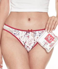 PACK X2 VEDETINA ESTAMPADA ALGODON C/PUNTILLA (4744)