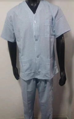 PIJAMA HOMBRE M/CORTA P/LARGO ABOTONADO T. 62 - 68 (508MEE) - Victoria Garrido Lenceria