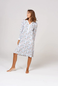 CAMISON M/LARGA ALGODON ESTAMPADO C/CARTERA (41602) - Victoria Garrido Lenceria