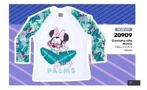 CAMISETA MALLA M/LARGA MINNIE (20909)