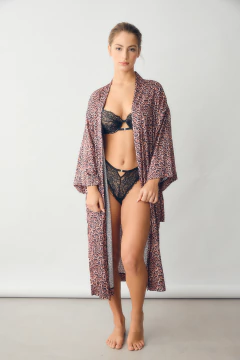 KIMONO LARGO SATEN ESTAMPADO TRINIDAD BY MERY (9601-25) en internet