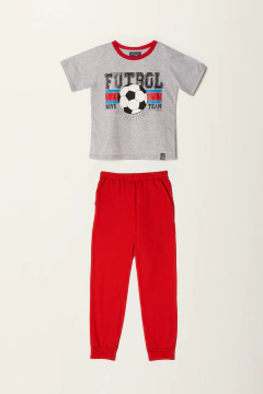 PIJAMA NENE M/CORTA Y BABUCHA BOYS TEAM (3014F20) en internet