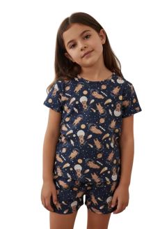 PIJAMA NENE M/CORTA Y SHORT ESTAMAPADA (336)