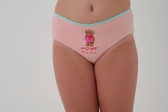 TIRO CORTO NENA ALGODON Y LYCRA LISO OSITO (299K) - Victoria Garrido Lenceria