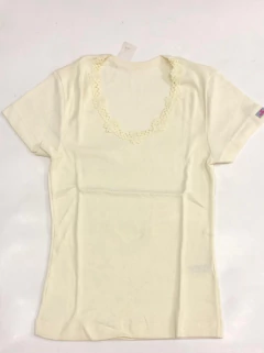 CAMISETA M/C C/ENCAJE (7005)