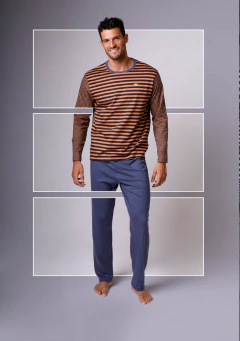 PIJAMA HOMBRE M/LARGA P/LARGO (8046X) - comprar online