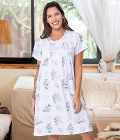 CAMISON M/CORTA MODAL ESTAMPADO C/PUNTILLA MADRID (26053E) - comprar online