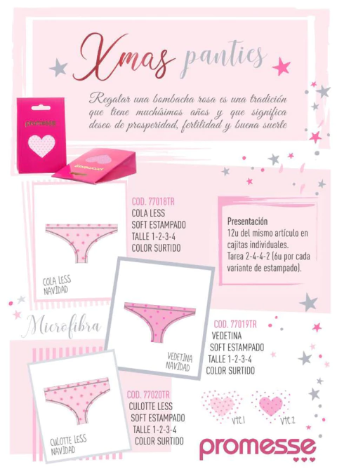 CULOTTELESS LYCRA ESTAMPADO NAVIDAD (77020)