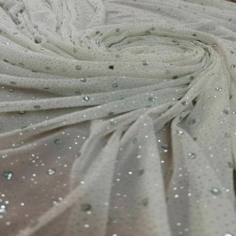 Microtul con Glitter y Strass - DK TEXTIL