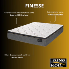Colchon King Koil Finesse 140x190 Resorte - comprar online