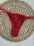 TANGA HEART PUNTILLA ROJA - La Biancheria