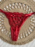 TANGA HEART PUNTILLA ROJA - comprar online