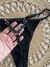 TANGA HEART LYCRA NEGRA