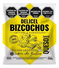 DELICEL BIZCOCHOS SABOR QUESO 180gr SIN TACC