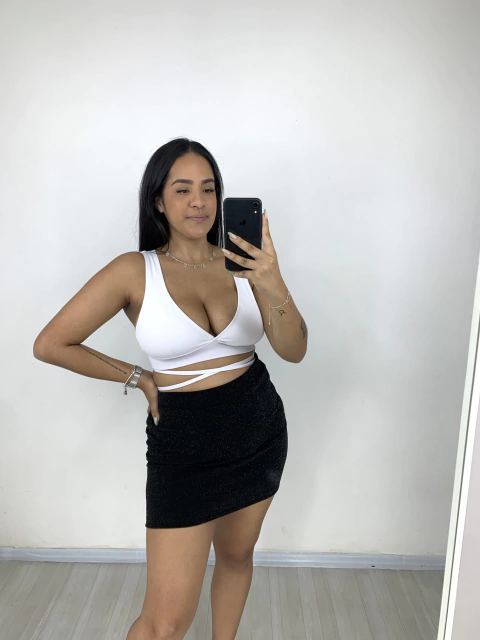 Saia Cloe 2.0 Lurex Preto