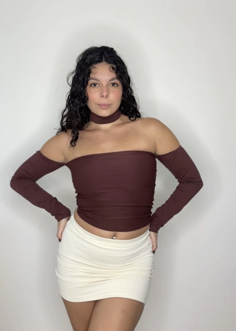 Cropped Serena Marrom - comprar online