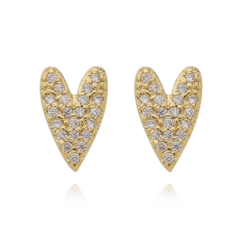 Brinco Love Cravejado Ouro