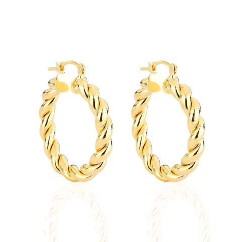 Argola Torcida Pietra Ouro - comprar online