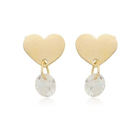 Brinco Nina Coração Ouro