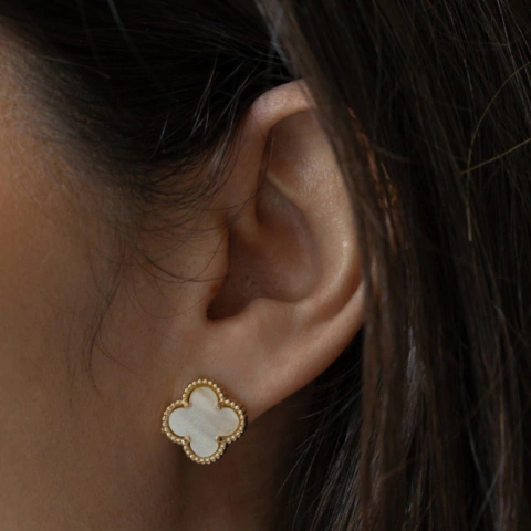 Brinco Van Pérola Ouro