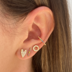 Brinco Love Cravejado Ouro - loja online