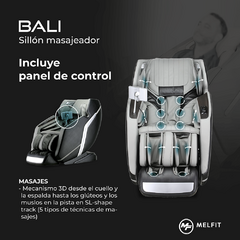 Sillón Masajeador Melfit Bali Rodillos Calor Bluetooth - MELFIT TRAIN LIFE | Tienda Online