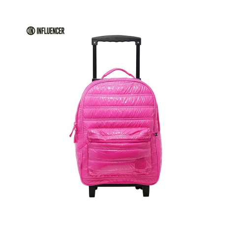 MOCHILA CON CARRO INLUENCER ROSA