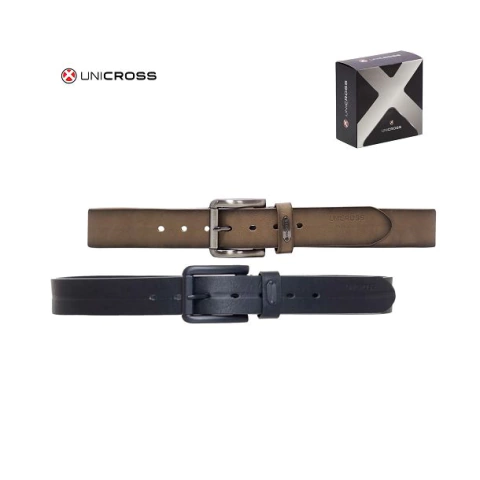 CINTURON UNICROSS DENIM MARRON