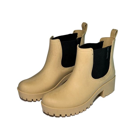 BOTAS DE LLUVIA ROCCIA BEIGE DAMA