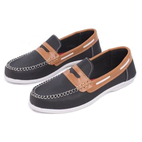 ZAPATOS NAUTICO VINCHA HOMBRE NEGRO MARRON